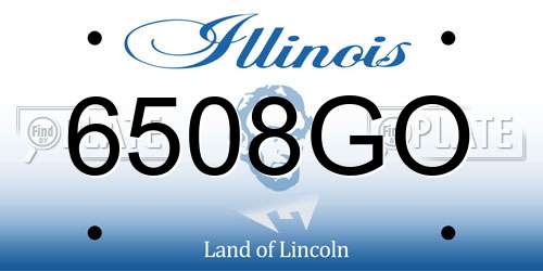 6508GO Illinois License Plate