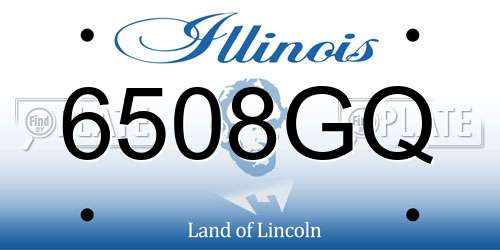 6508GQ Illinois License Plate