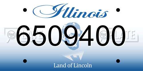 6509400 Illinois License Plate