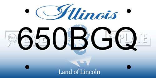650BGQ Illinois License Plate