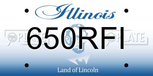 650RFI Illinois License Plate
