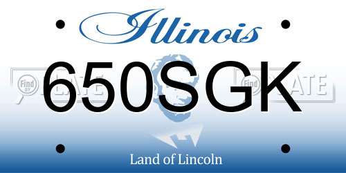 650SGK Illinois License Plate