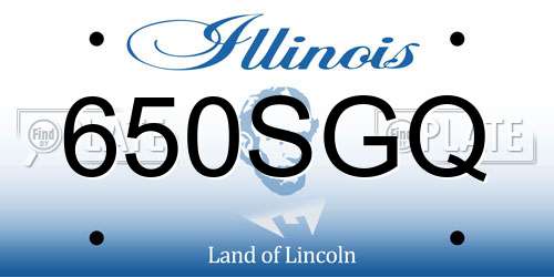 650SGQ Illinois License Plate
