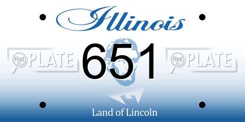 651 Illinois License Plate