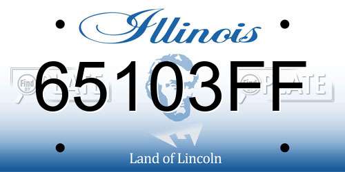 65103FF Illinois License Plate