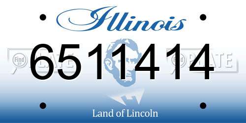6511414 Illinois License Plate