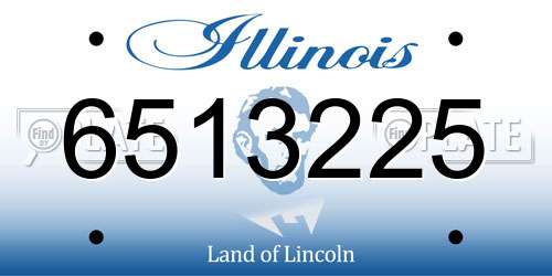 6513225 Illinois License Plate