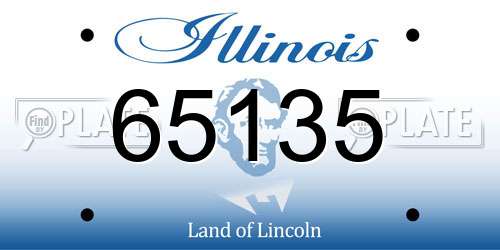65135 Illinois License Plate