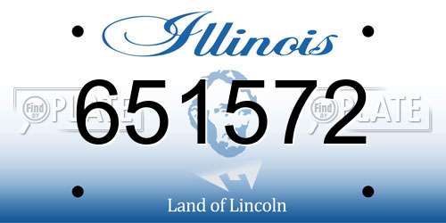 651572 Illinois License Plate