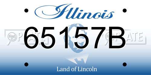 65157B Illinois License Plate