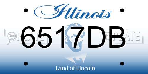 6517DB Illinois License Plate