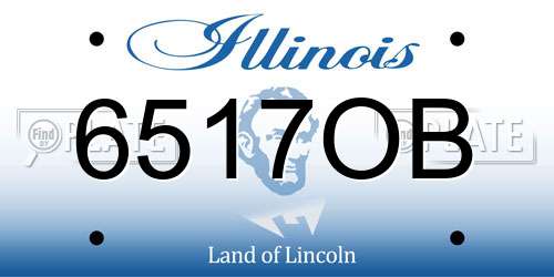 6517OB Illinois License Plate