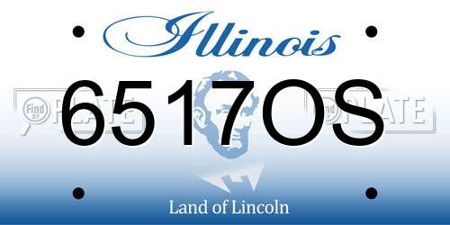 6517OS Illinois License Plate