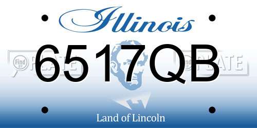 6517QB Illinois License Plate