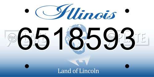 6518593 Illinois License Plate