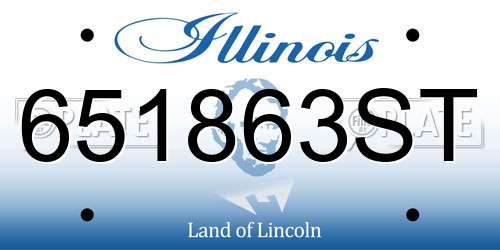 651863ST Illinois License Plate