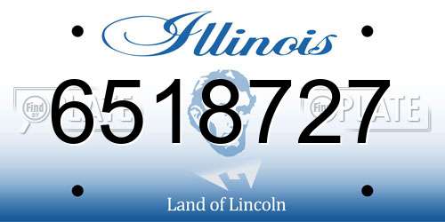 6518727 Illinois License Plate