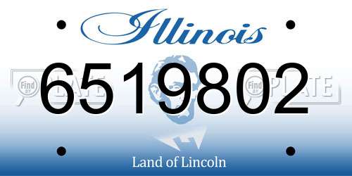 6519802 Illinois License Plate