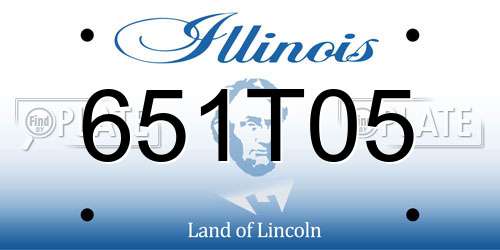 651T05 Illinois License Plate