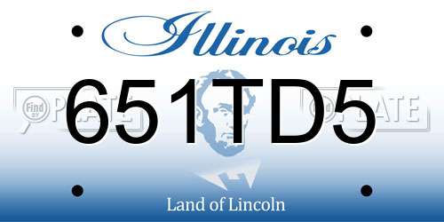 651TD5 Illinois License Plate