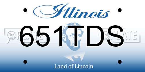 651TDS Illinois License Plate