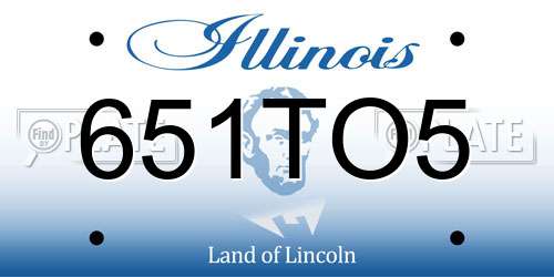 651TO5 Illinois License Plate