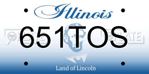 651TOS Illinois License Plate