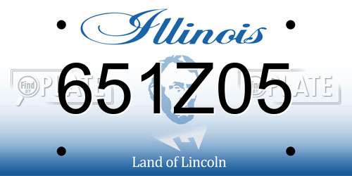 651Z05 Illinois License Plate