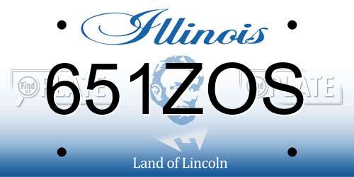 651ZOS Illinois License Plate