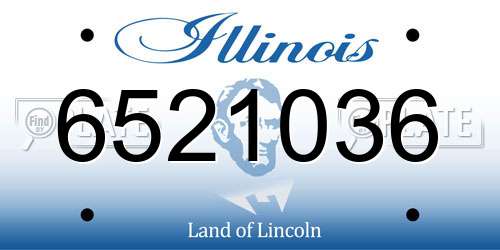 6521036 Illinois License Plate