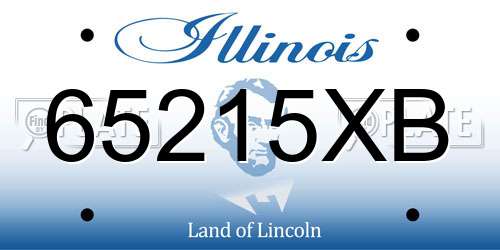 65215XB Illinois License Plate