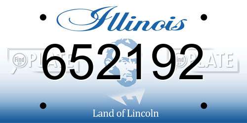 652192 Illinois License Plate