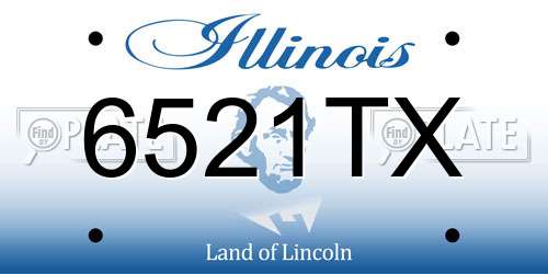6521TX Illinois License Plate