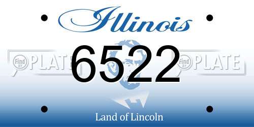 6522 Illinois License Plate