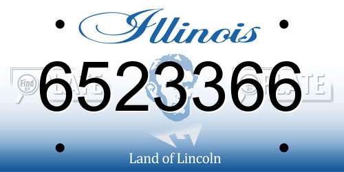 6523366 Illinois License Plate