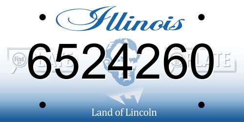 6524260 Illinois License Plate