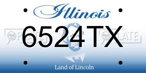 6524TX Illinois License Plate