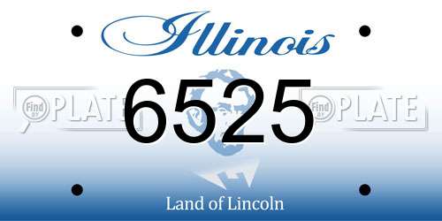 6525 Illinois License Plate
