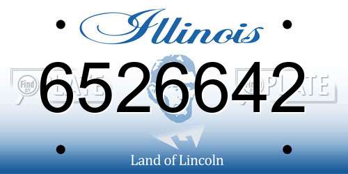 6526642 Illinois License Plate