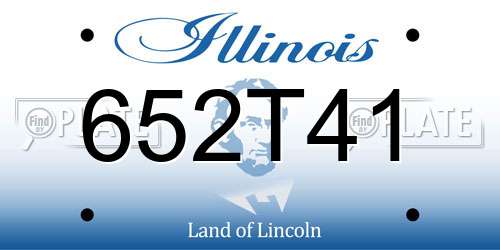 652T41 Illinois License Plate