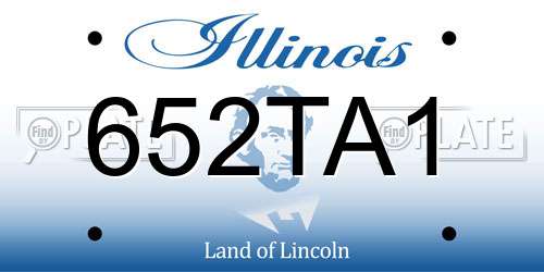 652TA1 Illinois License Plate