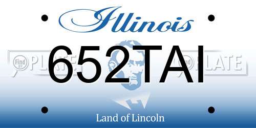 652TAI Illinois License Plate