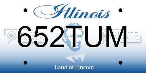 652TUM Illinois License Plate