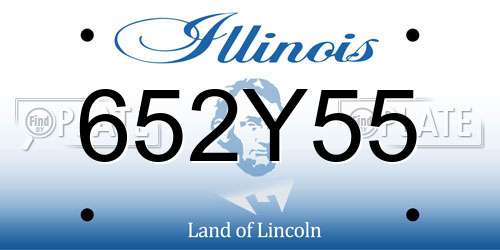 652Y55 Illinois License Plate