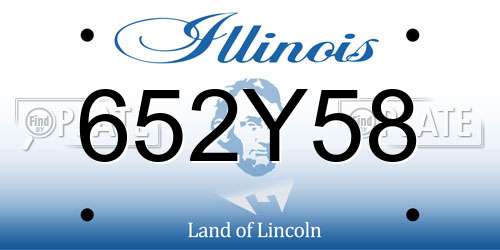 652Y58 Illinois License Plate