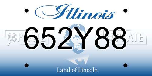 652Y88 Illinois License Plate