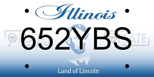 652YBS Illinois License Plate