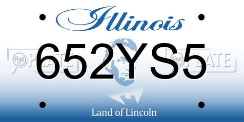 652YS5 Illinois License Plate