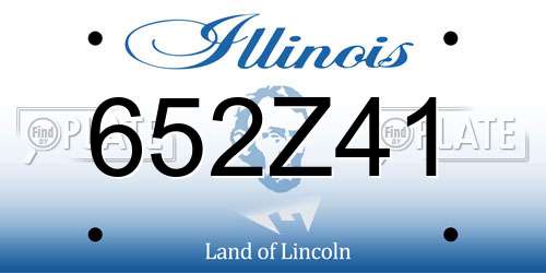 652Z41 Illinois License Plate