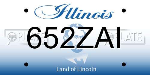 652ZAI Illinois License Plate